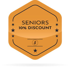 Seniors Discount badge